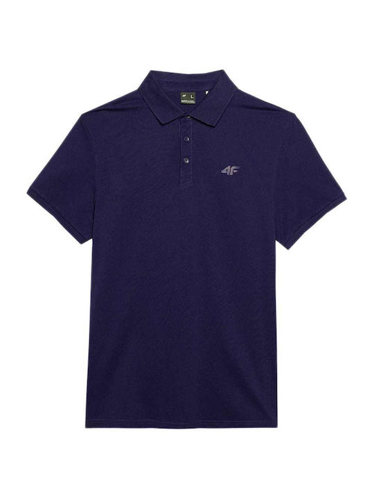 4F Ανδρική Μπλούζα Polo Navy Μπλε