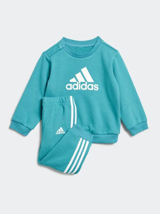 adidas Παιδικό Σετ Φόρμας Τιρκουάζ 2τμχ Badge Sport French Terry