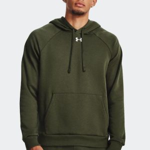 Under Armour Ανδρικό Φούτερ με Κουκούλα και Τσέπες Πράσινο