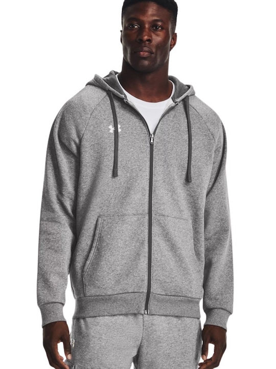 Under Armour Ανδρική Φούτερ Ζακέτα με Κουκούλα Γκρι