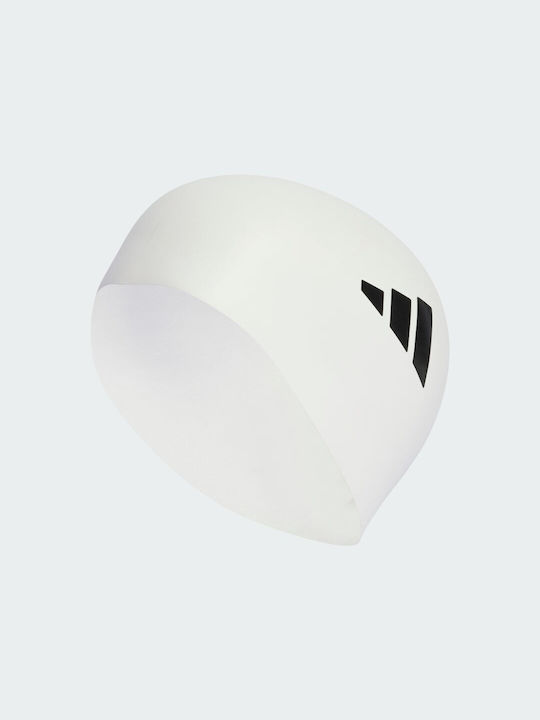 Adidas 3-stripes Swim Cap Σκουφάκι Κολύμβησης Ενηλίκων από Σιλικόνη ΑΣΠΡΟ
