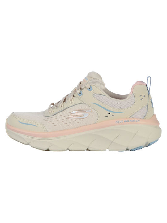 Skechers D'Lux Walker 2.0 Γυναικεία Sneakers Εκρού 150093-NTMT