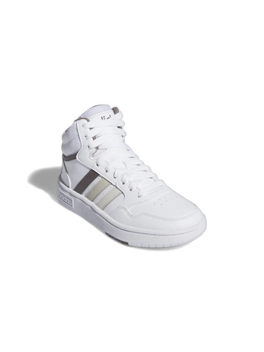Adidas Αθλητικά Παιδικά Παπούτσια Μπάσκετ Originals Hoops 3.0 Mid Λευκά