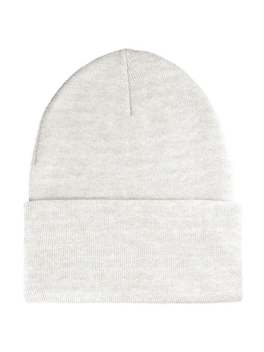 4F Beanie Γυναικείος Σκούφος Πλεκτός σε Εκρού χρώμα