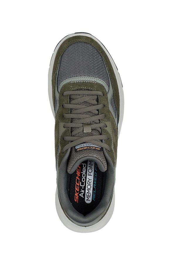 Skechers Relaxed Fit Equalizer Ανδρικά Sneakers Olive - Image 3