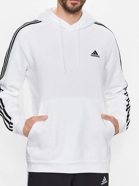 Adidas Essentials Fleece 3-Stripes Hoodie Ανδρικό Φούτερ με Κουκούλα (IJ6476)
