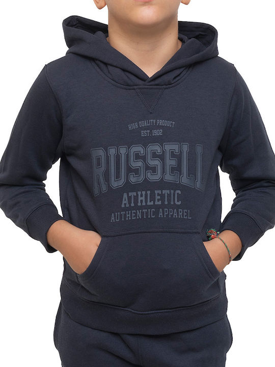 Russell Athletic Ανδρική Ζακέτα Φούτερ με Κουκούλα και Φερμουάρ ΜΠΛΕ A3-040-2-190