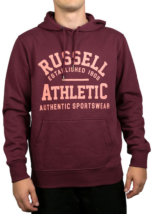 Russell Athletic Φούτερ με Κουκούλα Μπορντό