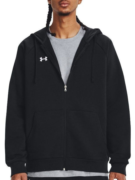 Under Armour Ανδρική Φούτερ Ζακέτα με Κουκούλα Μαύρη