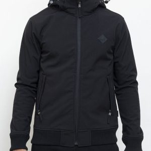 Russell Athletic Ανδρικό Χειμωνιάτικο Μπουφάν Softshell Αδιάβροχο και Αντιανεμικό Μαύρο