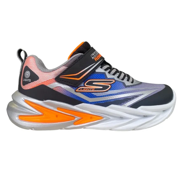 Skechers Παιδικά Sneakers με Φωτάκια Μαύρα-Ασημί