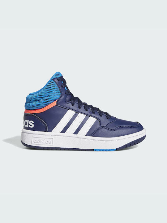 Adidas Αθλητικά Παιδικά Παπούτσια Μπάσκετ Hoops Mid Dark Blue