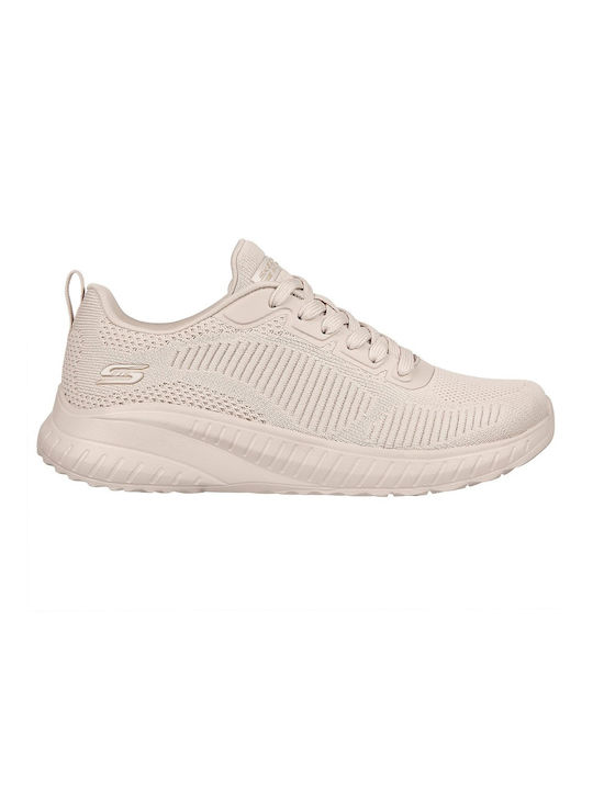 Skechers Bobs Squad Chaos Γυναικεία Sneakers Μπεζ