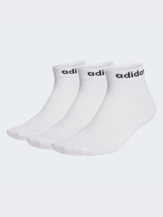 Adidas Αθλητικά Παιδικά Σοσόνια Λευκά 3 Ζευγάρια