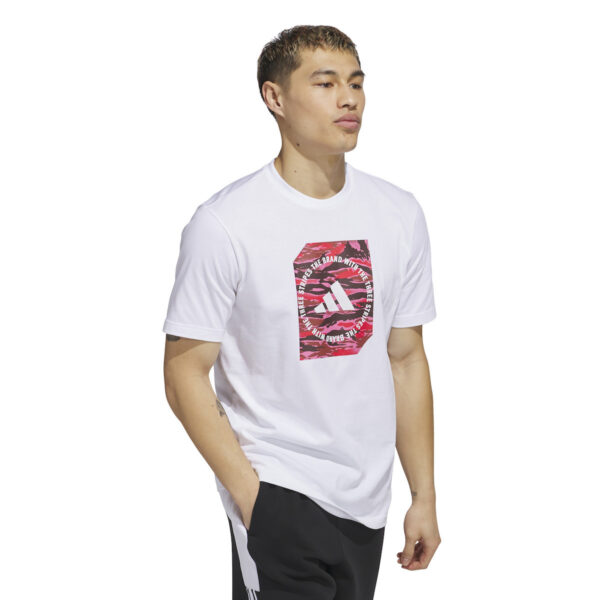 adidas Sportswear Camo Men's T-Shirt White JI6763 - Image 4