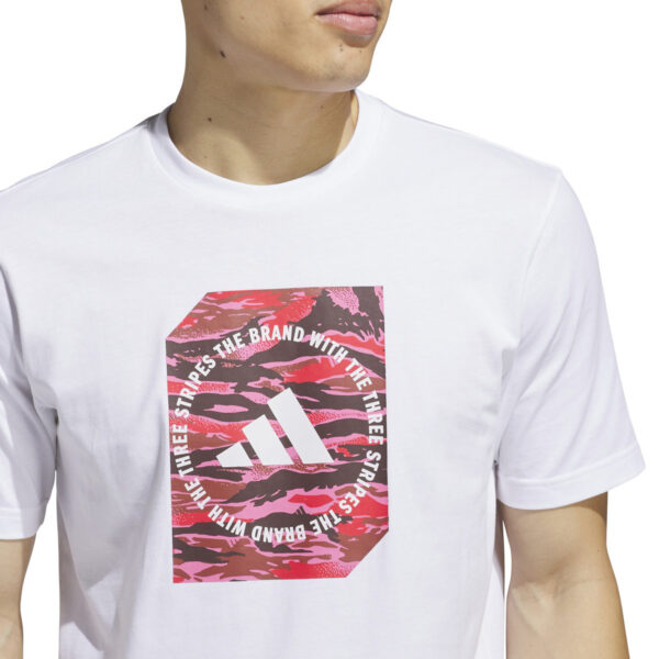 adidas Sportswear Camo Men's T-Shirt White JI6763 - Image 3