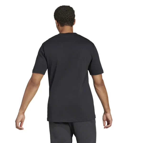 Βαμβακερό μπλουζάκι adidas Essentials χρώμα: μαύρο - Image 5