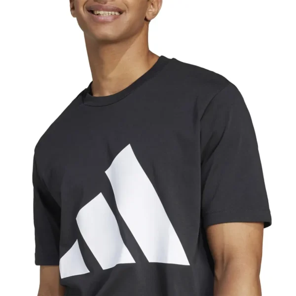 Βαμβακερό μπλουζάκι adidas Essentials χρώμα: μαύρο - Image 3