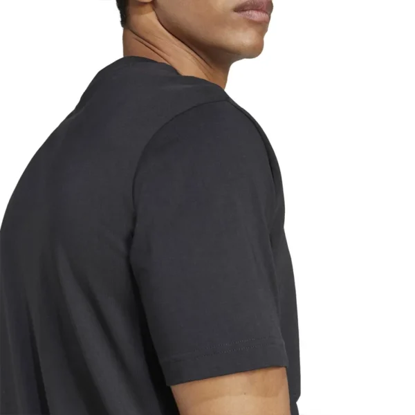 Βαμβακερό μπλουζάκι adidas Essentials χρώμα: μαύρο - Image 2