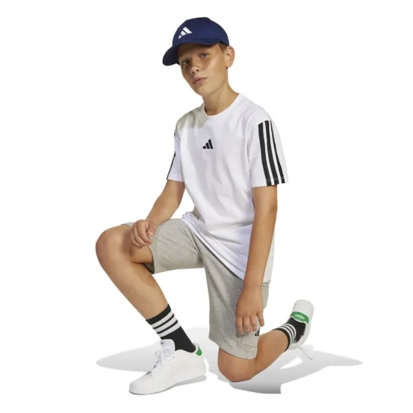 adidas sportswear J 3S Tee 160 WHITE/BLACK JD6488 - Image 3
