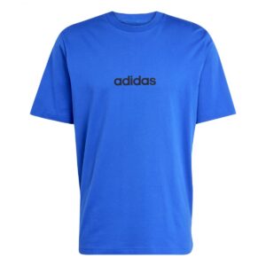 ADIDAS Essentials Linear Single Jersey Tee Ανδρικό T-Shirt σε Μπλε Χρώμα