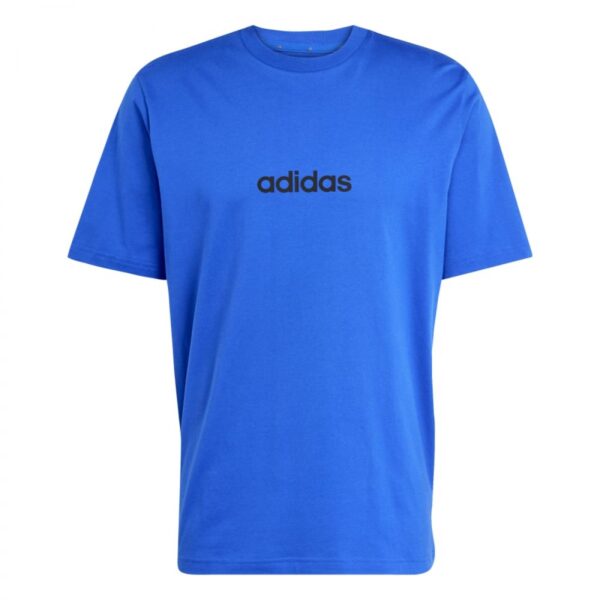 ADIDAS Essentials Linear Single Jersey Tee Ανδρικό T-Shirt σε Μπλε Χρώμα