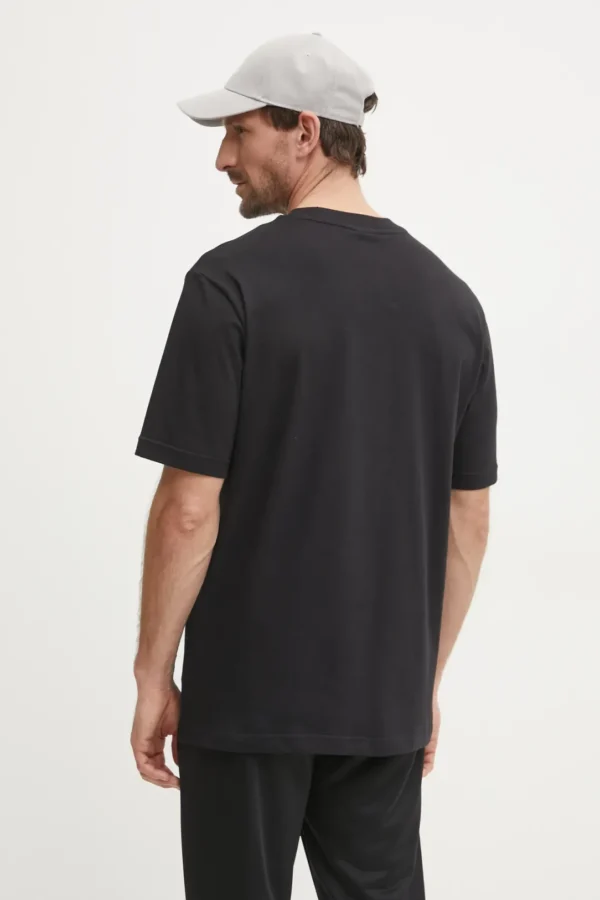 Βαμβακερό μπλουζάκι adidas Essential ανδρικό, χρώμα ΜΑΥΡΟ - Image 4