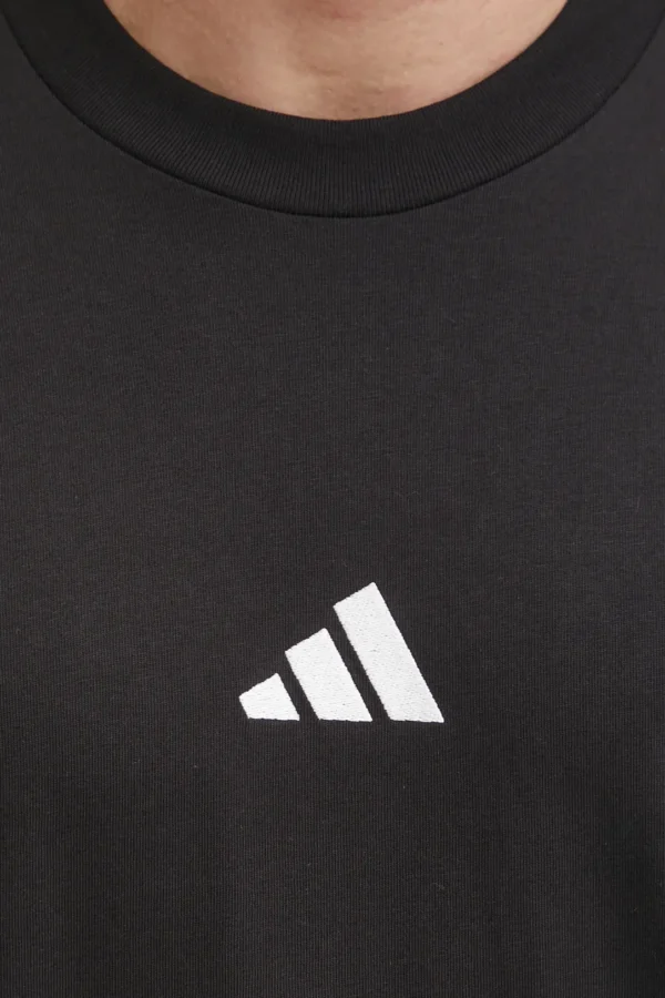 Βαμβακερό μπλουζάκι adidas Essential ανδρικό, χρώμα ΜΑΥΡΟ - Image 2