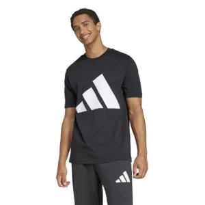 Βαμβακερό μπλουζάκι adidas Essentials χρώμα: μαύρο