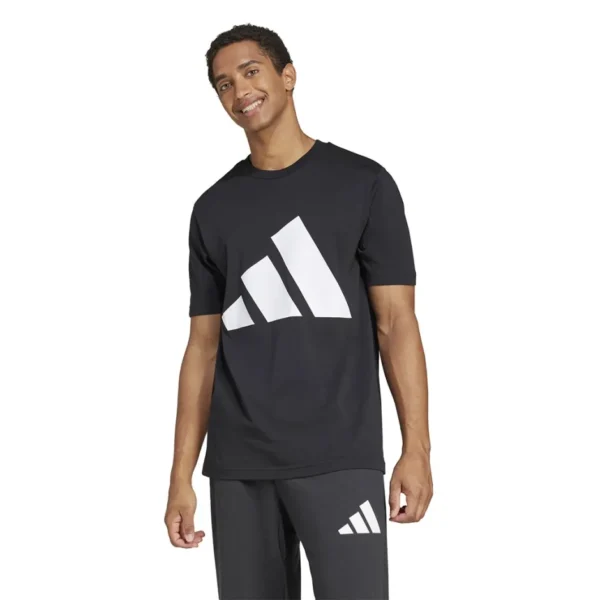 Βαμβακερό μπλουζάκι adidas Essentials χρώμα: μαύρο