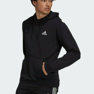 Adidas Essentials Ανδρικό Φούτερ με Κουκούλα και Τσέπες Μαύρο GV5294