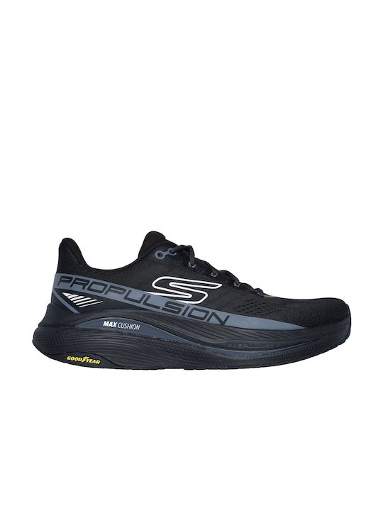 Skechers Max Cushioning Propulsion Ανδρικά Αθλητικά Παπούτσια Running Blk