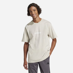 adidas Linear Single Jersey T-shirt Εκρού JE9007