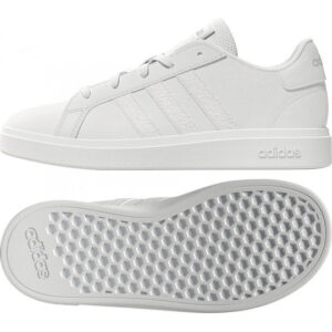 Adidas Παιδικά Sneakers Grand Court Lifestyle Tennis Lace-Up Λευκά