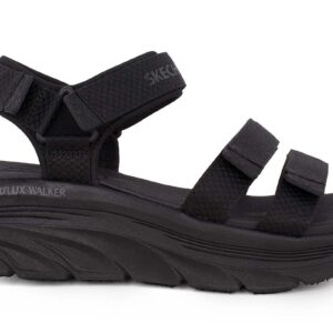Skechers D Lux Walker-Going-Out Vibes Black Women Strap Sandal 119828-BBK
