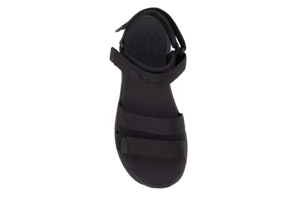Skechers D Lux Walker-Going-Out Vibes Black Women Strap Sandal 119828-BBK - Image 3