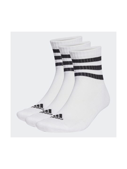 Κάλτσες adidas 3 Ζευγάρια 3-Stripes Cushioned Sportswear Mid-Cut Socks