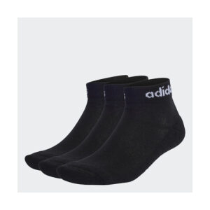 Adidas Linear Αθλητικές Κάλτσες Μαύρες 3 Ζεύγη