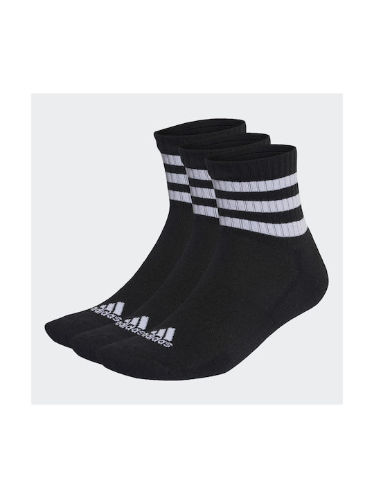 Σετ 3 ζευγάρια ψηλές κάλτσες unisex 3S C Spw Mid 3P IC1317 Μαύρο